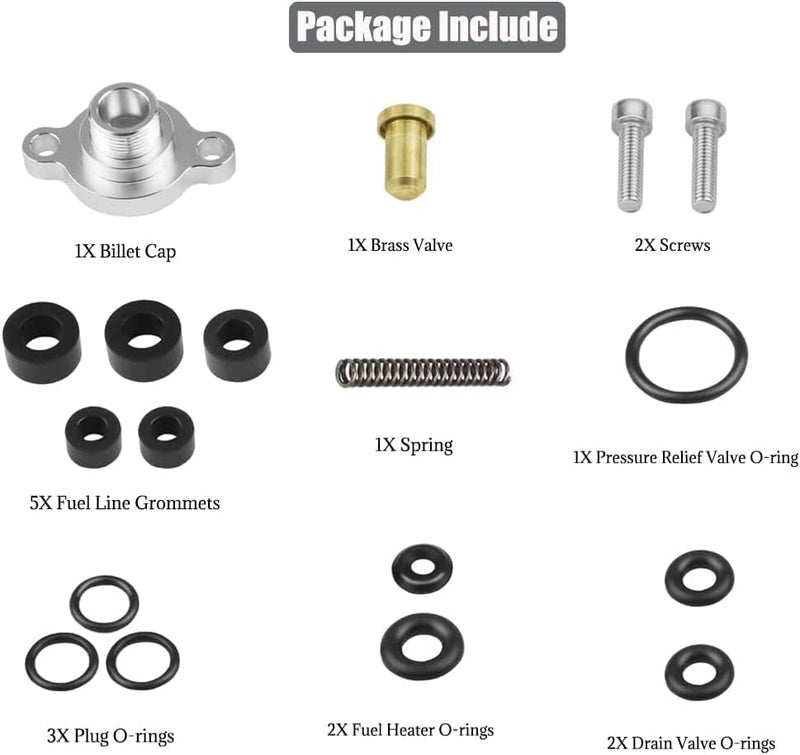 Zelimun Fuel Pressure Regulator Blue Spring Kit Compatible with Ford 7.3L Powerstroke Diesel 1999-2003 - Image 2